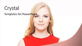  Presentation with christmas girl - Beautiful presentation theme featuring tree on a background holiday backdrop and a  colored foreground