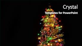  Presentation with chinese new year 2021 - Cool new presentation theme with tree on a black background backdrop and a black colored foreground