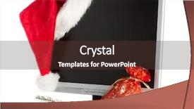  Presentation with fir tree - Audience pleasing theme consisting of tree on a white background backdrop and a tawny brown colored foreground