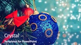  Presentation with christmas lights bulb decoration - Slides with tree on christmas lights background background and a  colored foreground