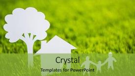  Presentation with family tree - Colorful slides enhanced with tree on fresh spring green backdrop and a gold colored foreground