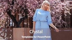  Presentation with spring tree - Slide deck having tree outdoor on the city background and a tawny brown colored foreground