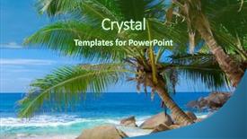  Presentation with paradise - Audience pleasing presentation consisting of tree plantation - view paradise overhanging backdrop and a tawny brown colored foreground