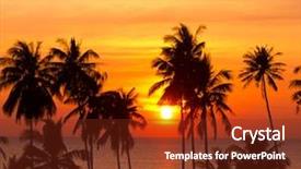  Presentation with divine - Presentation theme having tree silhouettes sunset divine background and a tawny brown colored foreground