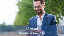  Presentation with electricity gneartion using speed breakers - Theme consisting of tree tech - smiling businessman wearing eyeglasses using background and a ocean colored foreground