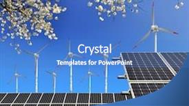  Presentation with solar wind energy - PPT theme consisting of safari - giraffe s head background and a gray colored foreground