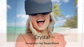  Presentation with augmented reality - Audience pleasing presentation consisting of tree tech - technology augmented reality cyberspace entertainment backdrop and a coral colored foreground