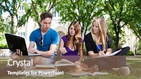  Presentation with college students and laptop - Theme consisting of tree technology - group of college students studying background and a violet colored foreground