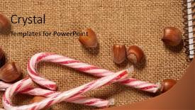  Presentation with events and decoration presentation - Colorful slide deck enhanced with tree textile beads gifts old backdrop and a coral colored foreground