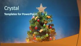  Presentation with glowing light bulbs light bulbs - Presentation design consisting of tree with red glow light background and a ocean colored foreground