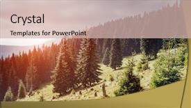  Presentation with sunlight - Theme consisting of tree wood - great view of the valley background and a soft green colored foreground