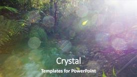  Presentation with forest stream - Theme consisting of treeplanting - beautiful stream water flowing down background and a ocean colored foreground