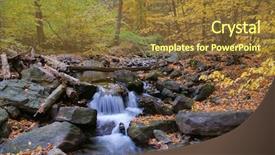  Presentation with yellow - PPT layouts having trees and foliage on rocks background and a tawny brown colored foreground