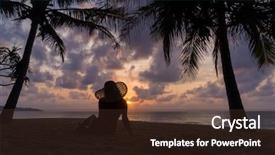  Presentation with coconut - Presentation featuring trees at sunset in thailand background and a wine colored foreground