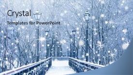  Presentation with 2018 - Presentation enhanced with trees city - beautiful bridge with street lights background and a light blue colored foreground