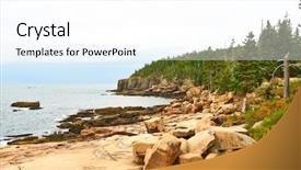  Presentation with shenandoah national park big meadows - Amazing PPT layouts having pine trees fall - sea view at acadia national backdrop and a white colored foreground