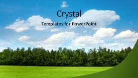  Presentation with green nature - Theme with trees sky green - nature landscape background and a teal colored foreground