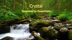  Presentation with river flowing - Theme consisting of trees water - mountain river flowing background and a tawny brown colored foreground