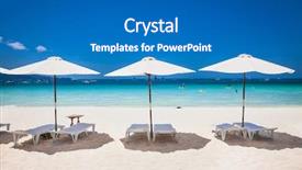  Presentation with white sand - Audience pleasing PPT theme consisting of trees white beach at boracay backdrop and a teal colored foreground
