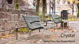  Presentation with autumn - Beautiful presentation featuring autumn in the city backdrop and a coral colored foreground