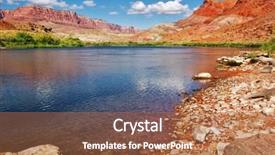  Presentation with current - Presentation theme with trees woods globe - picturesque river colorado background and a red colored foreground