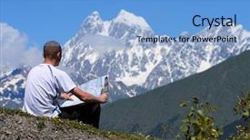  Presentation with world map - Audience pleasing slide deck consisting of trek - trekking in the mountains tourist backdrop and a light blue colored foreground