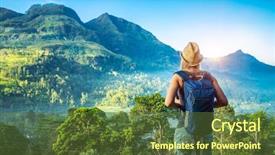  Presentation with trekking - Slide deck enhanced with trekking - rear view of a young background and a tawny brown colored foreground