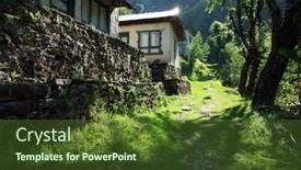  Presentation with trekking - PPT layouts with trekking-in-nepal-himalayas-magic background and a tawny brown colored foreground