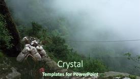  Presentation with trekking - Beautiful theme featuring trekking-in-nepal-himalayas-mule backdrop and a tawny brown colored foreground