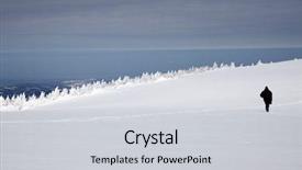  Presentation with snowy mountain tops in alaska - Amazing slide deck having trekking in snowy winter mountains backdrop and a  colored foreground