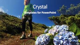  Presentation with trekking - Cool new presentation design with trekking on flores island azores backdrop and a  colored foreground