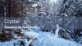  Presentation with pathway - Slide set consisting of trekking-pathway-in-cold-winter background and a ocean colored foreground