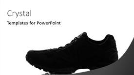  Presentation with trekking - Presentation with trekking-sneaker-silhouette-isolated background and a white colored foreground