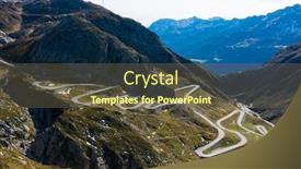  Presentation with road - Beautiful presentation theme featuring tremola-road-on-the-gotthard backdrop and a tawny brown colored foreground