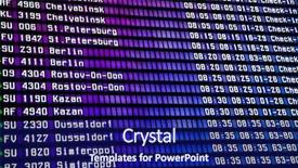  Presentation with departure board - Amazing slides having departure schedule board in airport backdrop and a  colored foreground