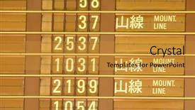  Presentation with departure - Slide deck featuring  background and a  colored foreground