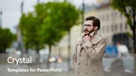  Presentation with taxi - Amazing presentation design having trench coat - young man in trenchcoat waiting backdrop and a  colored foreground