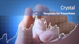  Presentation with activity graph showing an earthquake - Audience pleasing theme consisting of trend line - hand showing graph backdrop and a teal colored foreground
