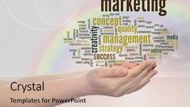  Presentation with business value - Amazing slide deck having trend media focus market value backdrop and a soft green colored foreground