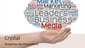  Presentation with corporate advertising - Theme featuring trend media focus market value background and a  colored foreground