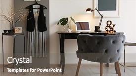  Presentation with room - Beautiful PPT theme featuring trend technology - interior of beautiful modern room backdrop and a gray colored foreground