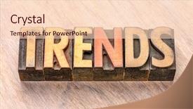  Presentation with banking trends - Cool new slide deck with trends word abstract in vintage backdrop and a lemonade colored foreground