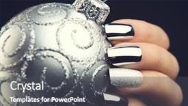  Presentation with nail art - Cool new PPT theme with trends years - christmas nail art manicure idea backdrop and a dark gray colored foreground