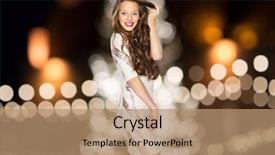  Presentation with fancy dress - Beautiful slides featuring trends years - holidays hairstyle and people concept backdrop and a coral colored foreground