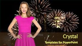  Presentation with firework - Presentation design consisting of trends years - people holidays celebration and party background and a  colored foreground
