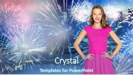  Presentation with firework - Audience pleasing PPT layouts consisting of trends years - people holidays celebration and party backdrop and a  colored foreground