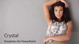  Presentation with pretty girl - Beautiful presentation featuring trends years - young pretty girl posing backdrop and a  colored foreground