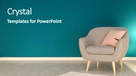  Presentation with near furnace creek in death - PPT theme enhanced with trendy armchair near shaded spruce background and a dark gray colored foreground