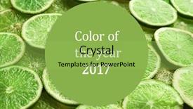 Presentation with lime - Beautiful slide deck featuring color of the year 2017 backdrop and a yellow colored foreground