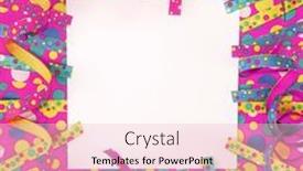  Presentation with colorful celebration - Presentation theme having trendy-colorful-celebration-text-frame background and a lemonade colored foreground